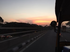 chasing the sunset on a friday evening. bangalore, india. march 2015.