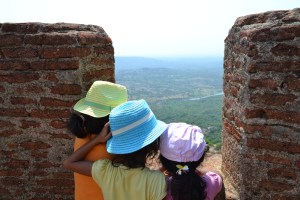 surveying their kingdom. savandurga, india. may 2015.