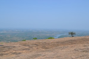 a last shot of the view before beginning our descent. savandurga, india. may 2015.