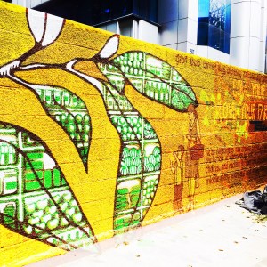 great mural in indiranagar. bangalore, india. june 2015.