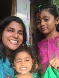 with my pumpkin and my peanut. bangalore, india. july 2015.