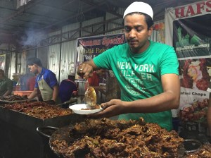 enjoying all the yummy street food goodness during ramzan. bangalore, india. july 2015.