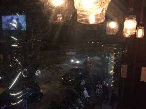 the view from our table. bangalore, india. july 2015.