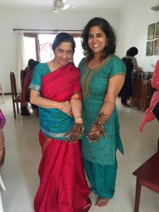 mommy and i got mehendi. coimbatore, india. august 2015.