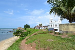strolling along the fort wall. galle, sri lanka. september 2015.