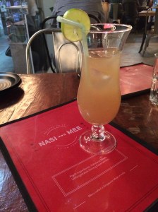 refreshing lemongrass cooler at nasi and mee. bangalore, india. october 2015.