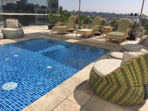 baby pool and lounge area. bangalore, india. october 2015.