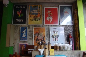 posters inside barefoot. colombo, sri lanka. september 2015.