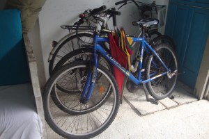 bicycles for rent. galle, sri lanka. october 2015.