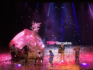 enjoying the sounds of aathma at tedx bangalore. bangalore, india. october 2015.