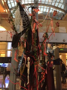 halloween decorations at ub city. bangalore, india. october 2015.