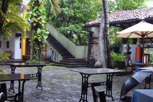 beautiful courtyard at barefoot. colombo, sri lanka. september 2015.
